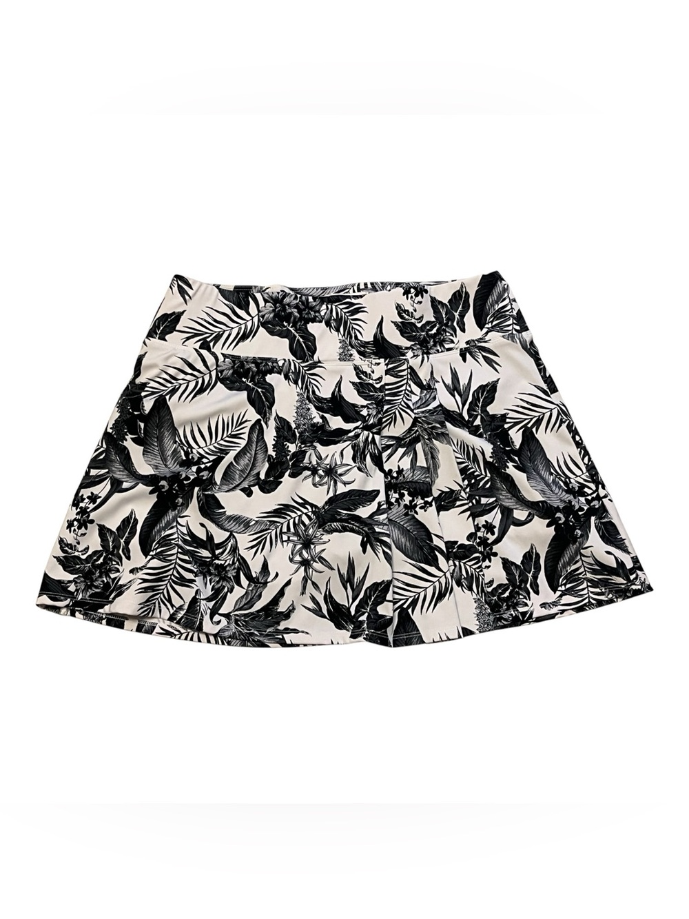 Tommy Bahama Black and White Tropical Print Skirt